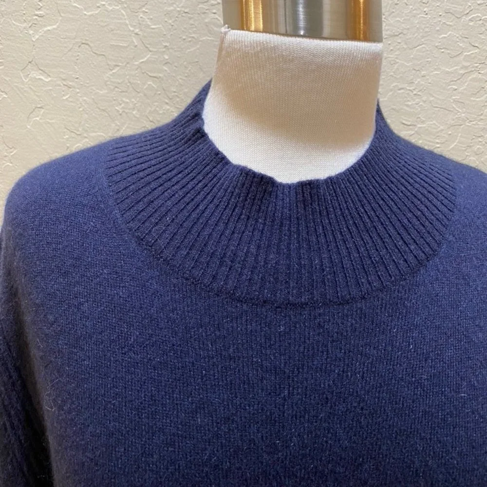 J Crew Navy cashmere mock turtleneck Size XXL